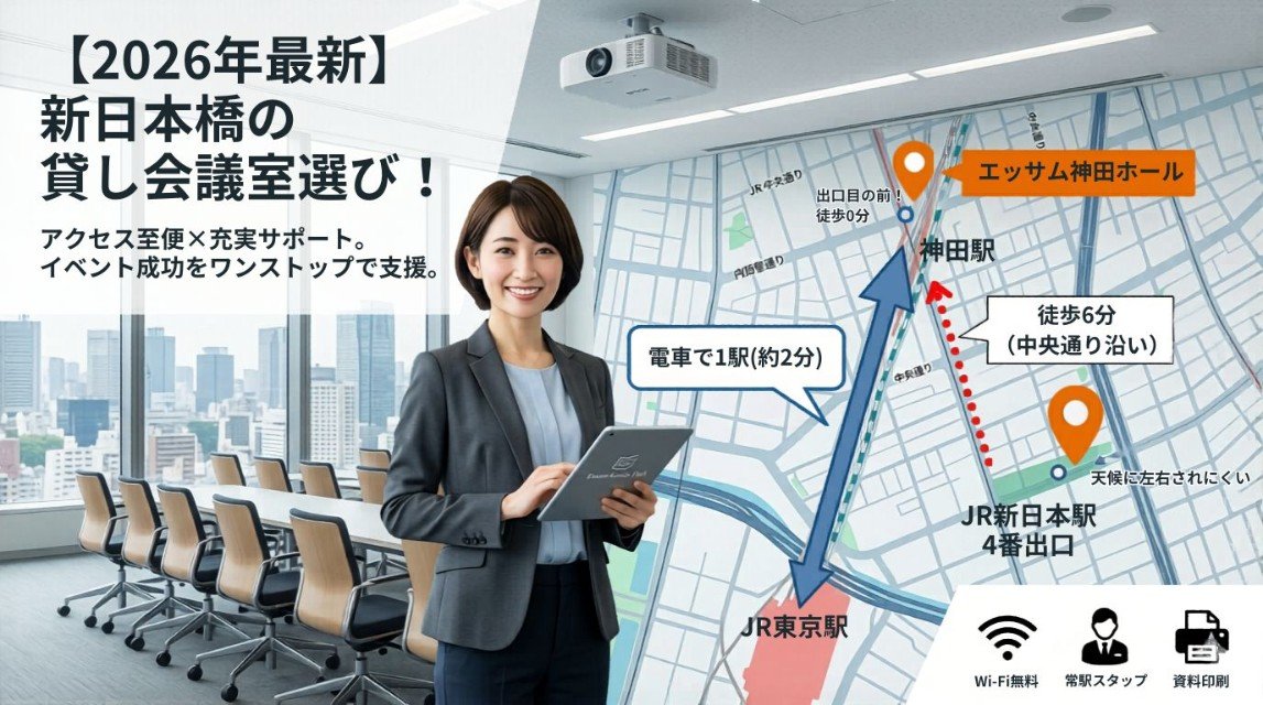 【2026年最新】新日本橋の貸し会議室選び！失敗しない比較ポイントとおすすめ会場徹底解説