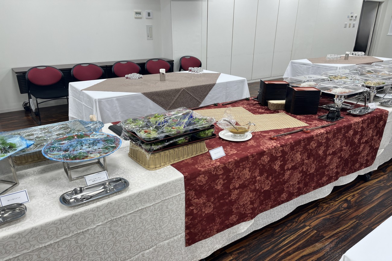 イベントホール2の懇親会・ケータリング利用例